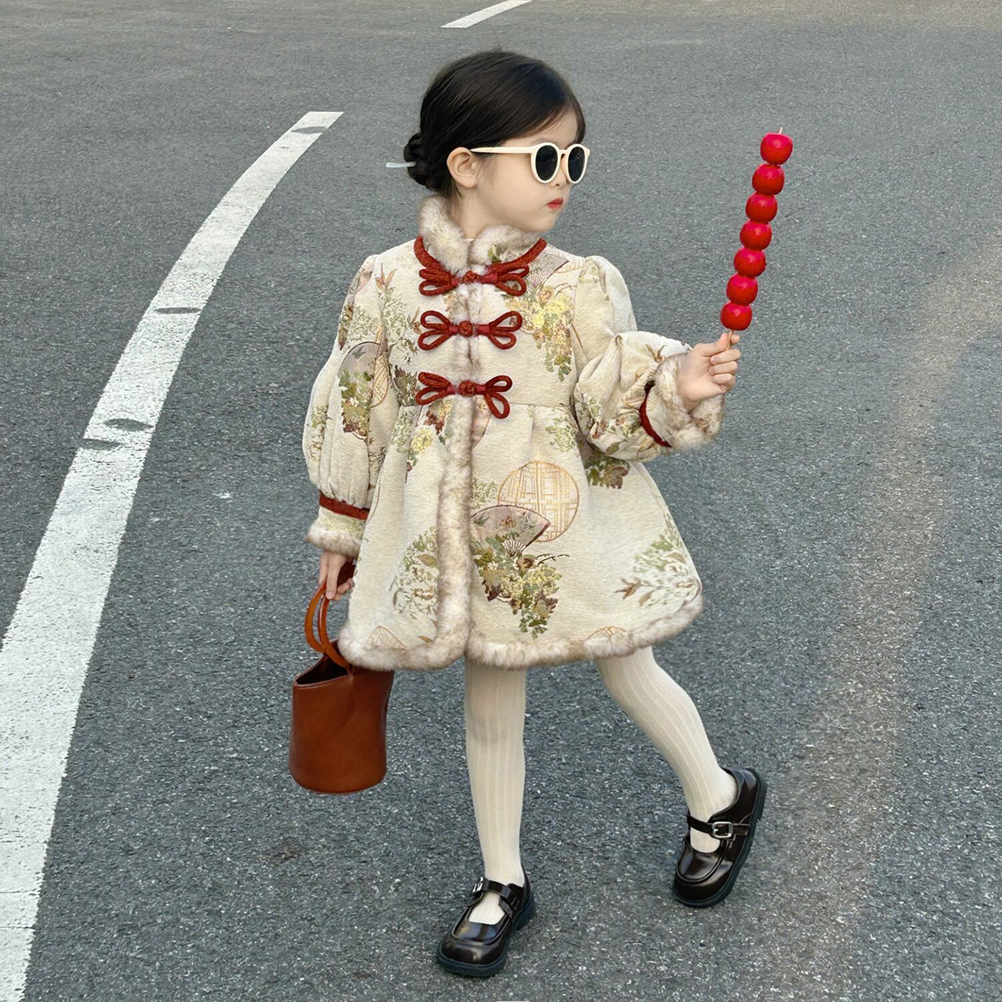 原创女童雪尼尔提花夹棉中国风旗袍外套2025冬季儿童新中式拜年服,童装/婴儿装/亲子装,旗袍,淘宝优惠券,粉丝福利购,淘宝优惠卷