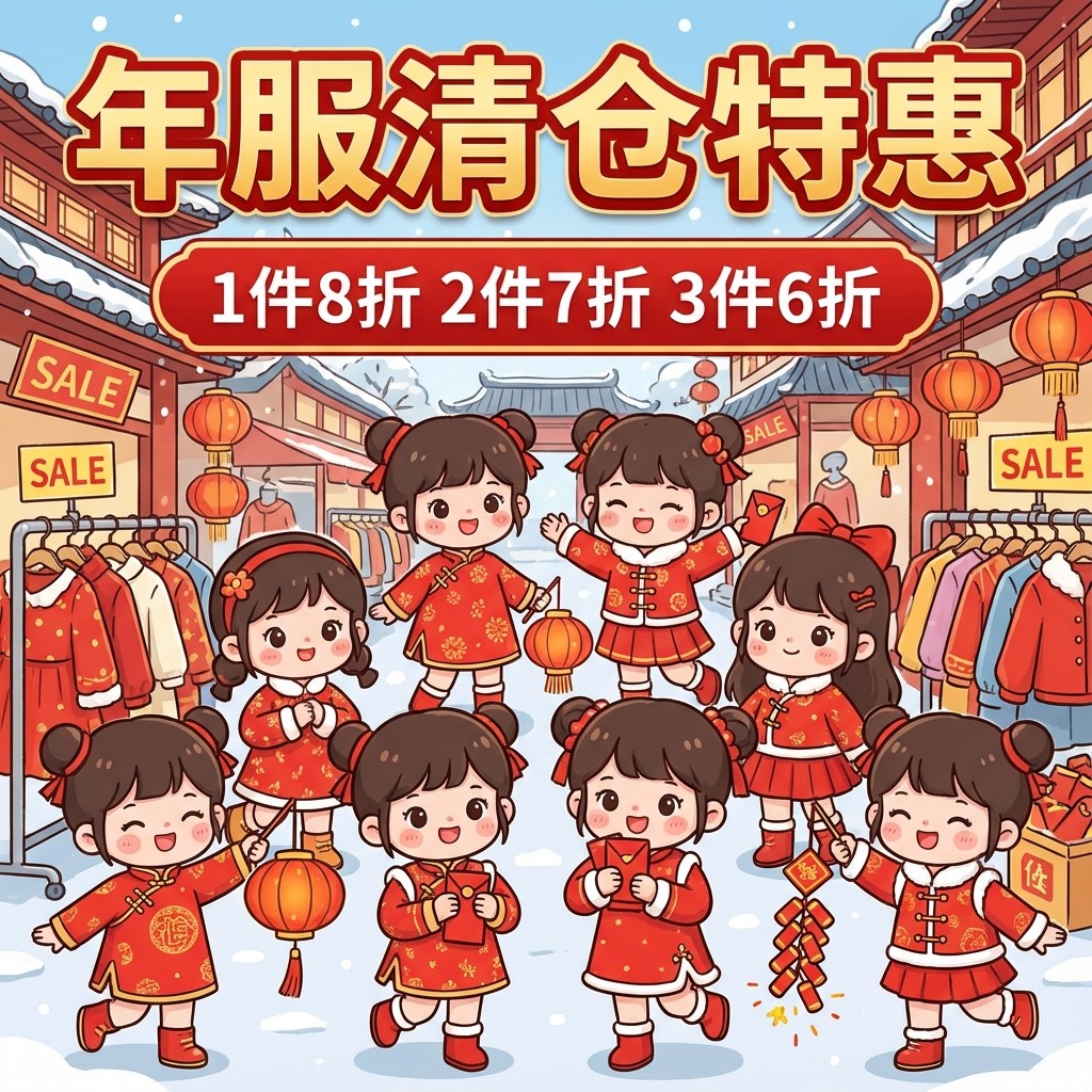 清仓福利特惠秋冬春儿童女童过年红年服喜庆新年裙子旗袍套装外套,童装/婴儿装/亲子装,连衣裙,淘宝优惠券,粉丝福利购,淘宝优惠卷
