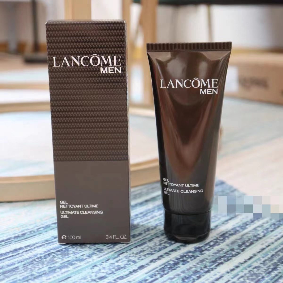 lancome兰蔻男士清爽洁面啫喱100ml洁面乳洗面奶木质清香不紧绷