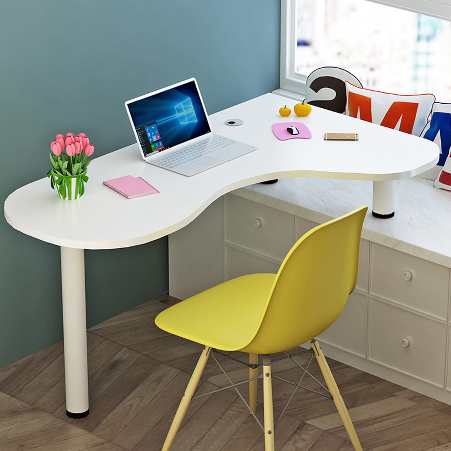 弧形转角翊赅家具电脑桌