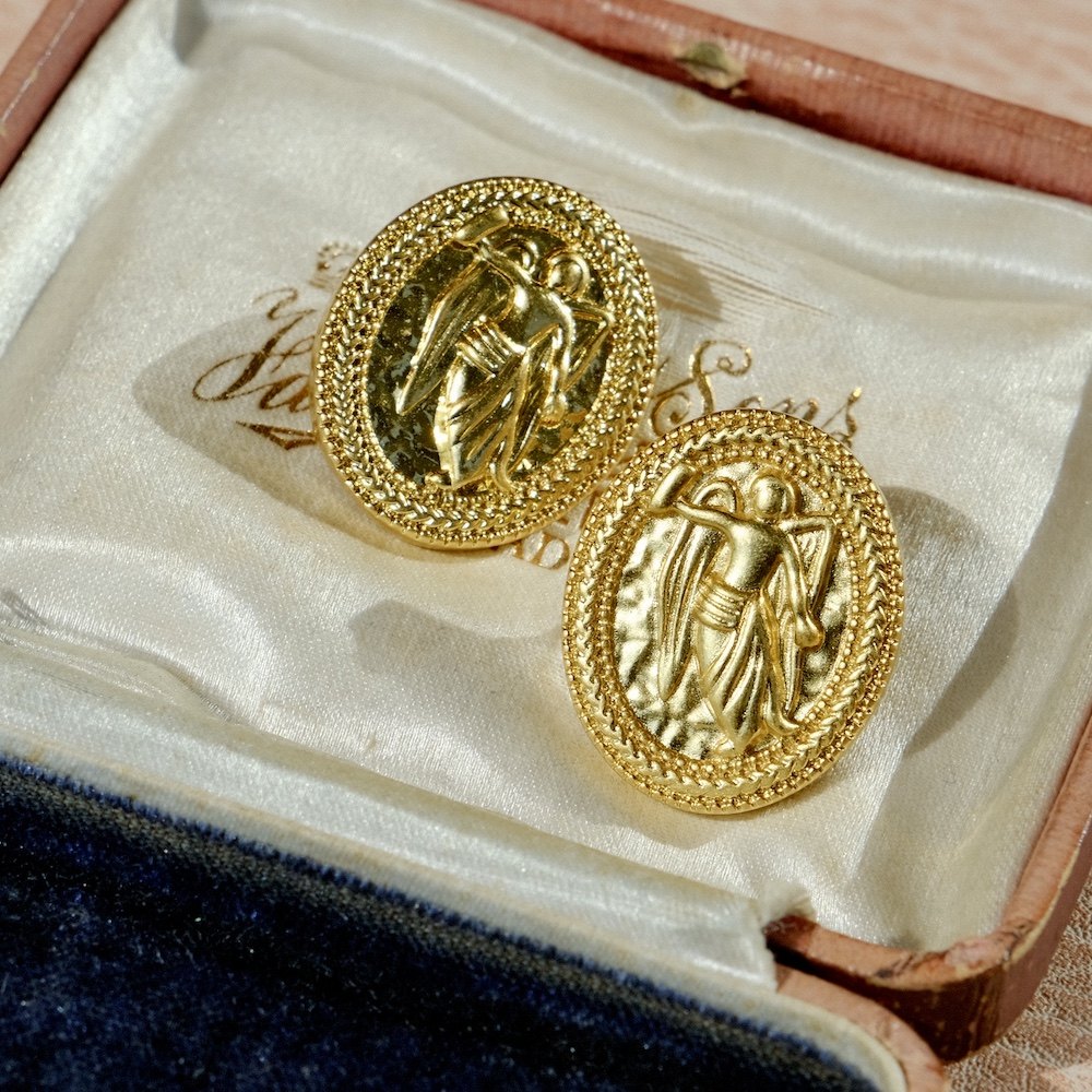 《酒侍天使》小香复刻金币立体人像浮雕耳饰 文艺高级百搭款耳夹