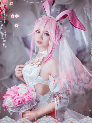 taobao agent [Early Beast Cat spot] Break 3 Crash 3 Qiluo Fantasy COS Cos Flower Flowers Married Wedding COSPLAY Bada Sakura