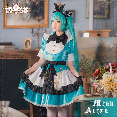 初兽猫现货miku爱丽丝cos服