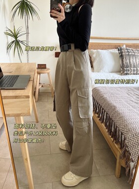 【徒步山野】户外女士休闲裤工装裤显瘦抗皱防风长裤秋季宽松裤子