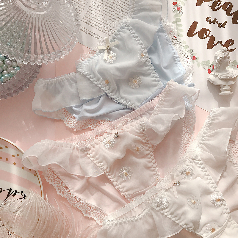 日系少女内裤女士清新蕾丝花朵