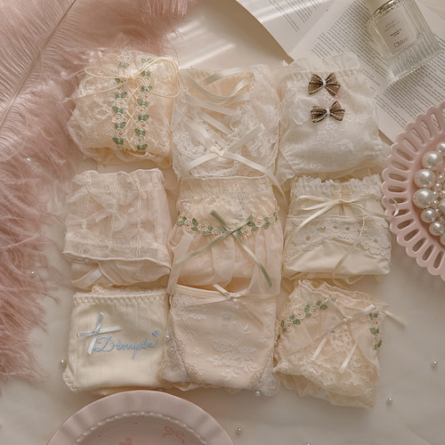 奶酪雪云~新款仙美蕾丝透气内裤