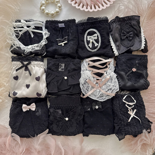 暗黑洛丽塔~纯欲性感蕾丝内裤