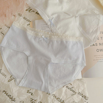 miu系芭蕾风~婴儿棉内裤女生甜美蝴蝶结7A短裤A类加长裆