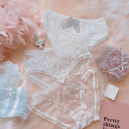 桃椰奶冻~日系洛丽塔蕾丝内裤
