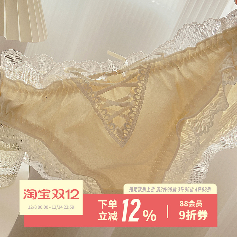 洛丽塔日系短裤女士性感蕾丝绑带