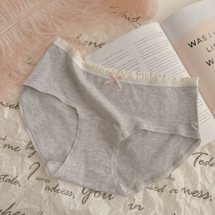 miu系芭蕾风~温柔蝴蝶结甜美纯棉内裤女A类婴儿棉7A抑菌2025新款