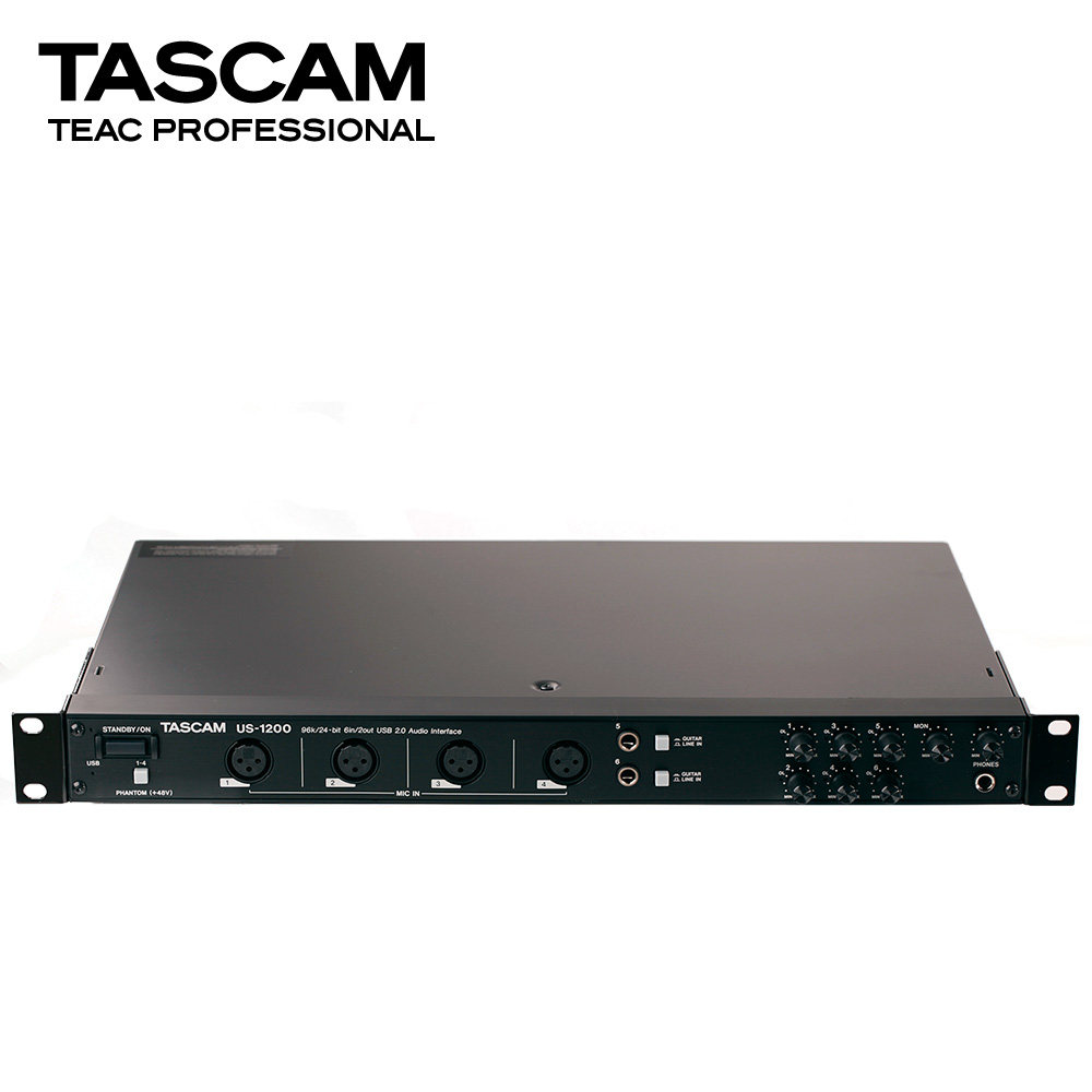 TASCAM US-1200机架式USB音频接口声卡6进2出DSP效果器 行货