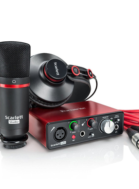福克斯特Focusrite Scarlett Solo Studio声卡监听耳机话筒