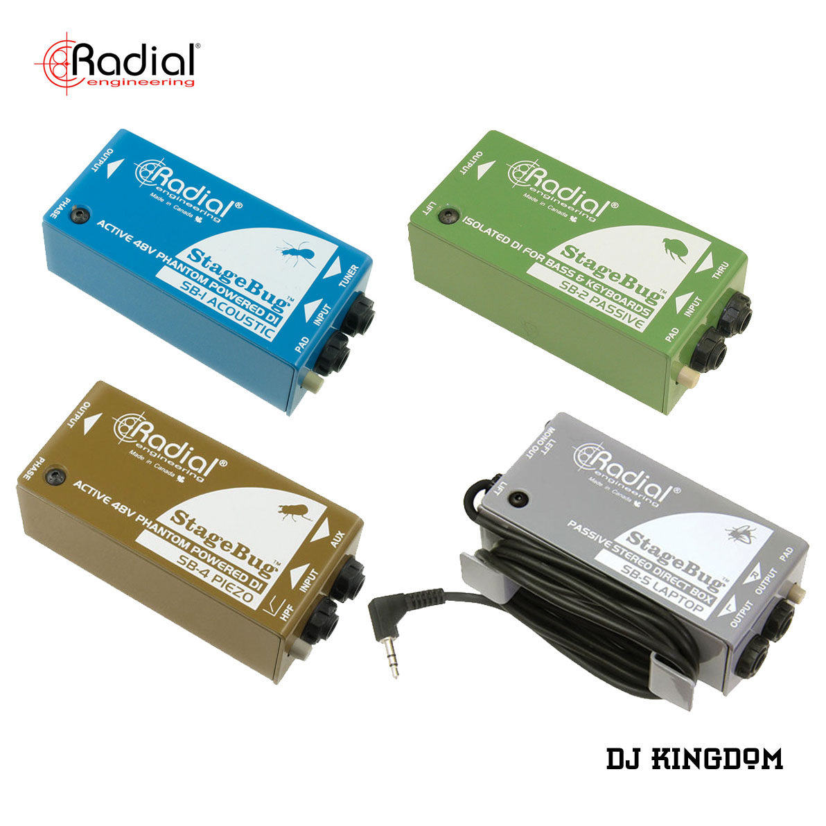Radial Stagebug SB-1 SB-2 SB-4 SB-5 吉他/电脑 DI 盒