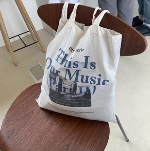 Youngforever巴黎ofr书店同款 单肩包帆布袋totebag帆布包 ins薄款