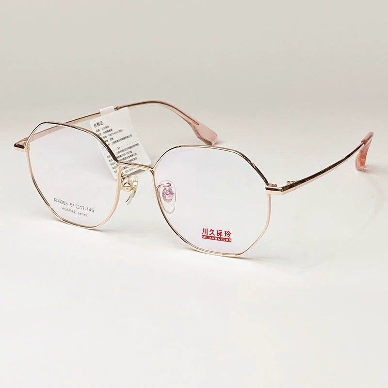 川久保玲新款眼镜架女士眼镜框可配近视防蓝光镜片金属细边框6053