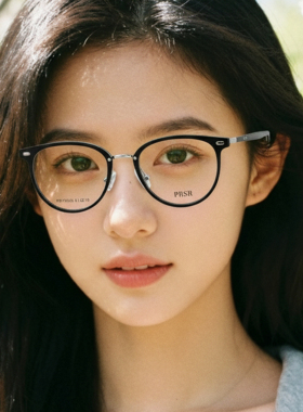 帕莎高颜值女钛合金休闲眼镜框防过敏镜腿复古近视眼镜架PB75039