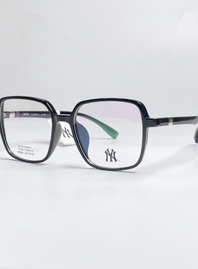 MLB纽约洋基白色透明眼镜女近视大框眼睛可配度数大脸显瘦NY8043