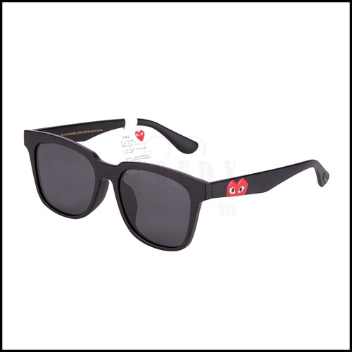 配近视川久保玲偏光方框韩版墨镜