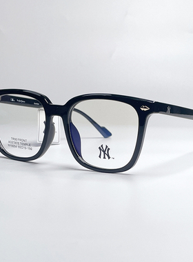 MLB纽约洋基白色透明眼镜女近视大框眼睛可配度数大脸显瘦NY8054