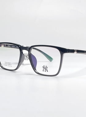 MLB纽约洋基白色透明眼镜女近视大框眼睛可配度数大脸显瘦NY8044