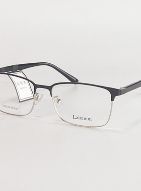 浪特梦时尚防蓝光眼镜框潮近视配高度数眉毛框半框商务镜架82336