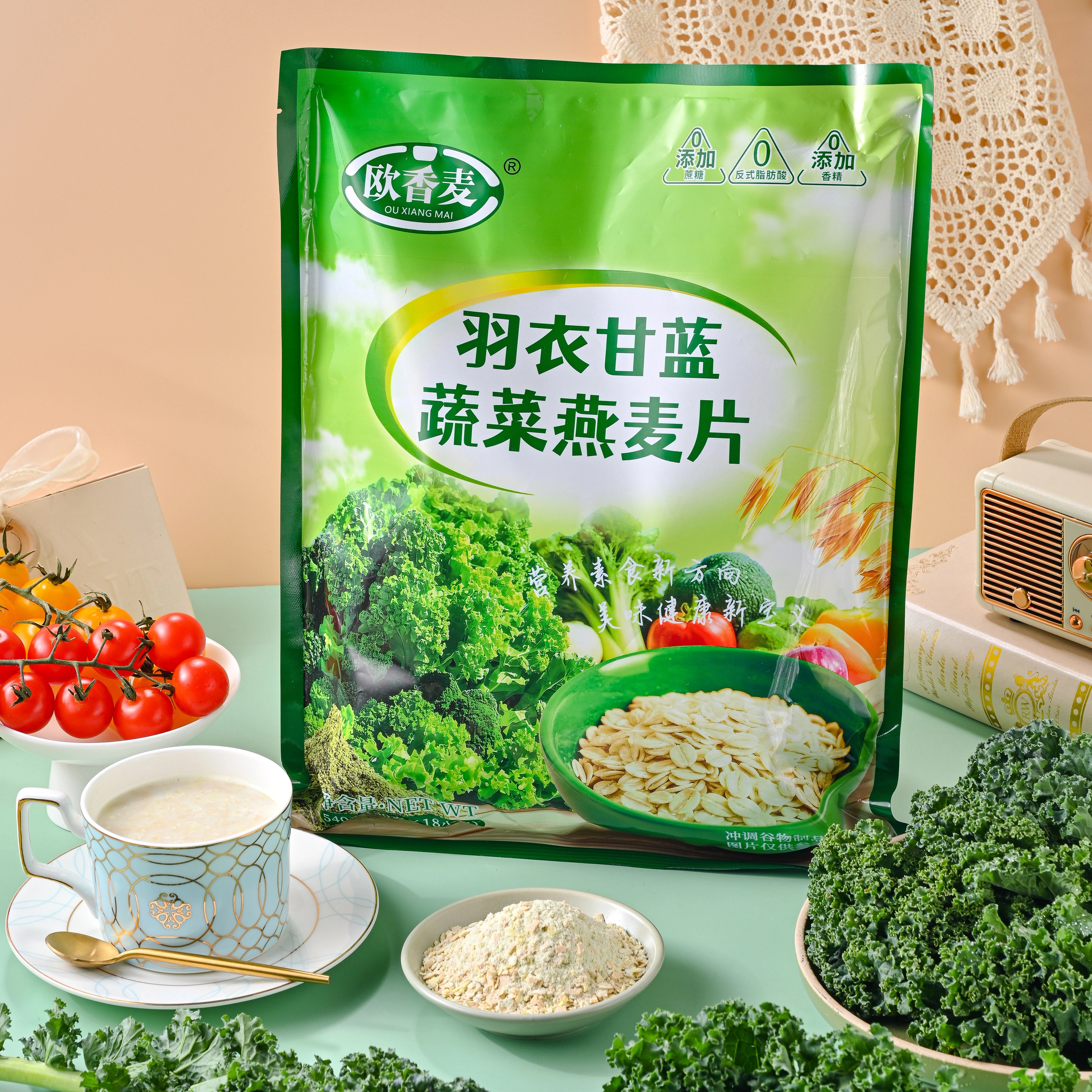 羽衣甘蓝蔬菜燕麦片18包入
