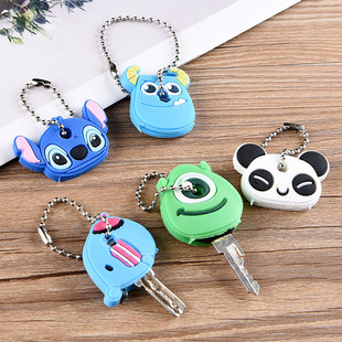 硅胶钥匙套创意卡通硅胶保护钥匙链 学生钥匙扣挂件套钥匙挂饰圈