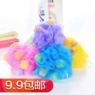 好柔软多泡沫搓背浴擦洗澡澡花沐浴花 彩色加大海绵沐浴球搓澡巾