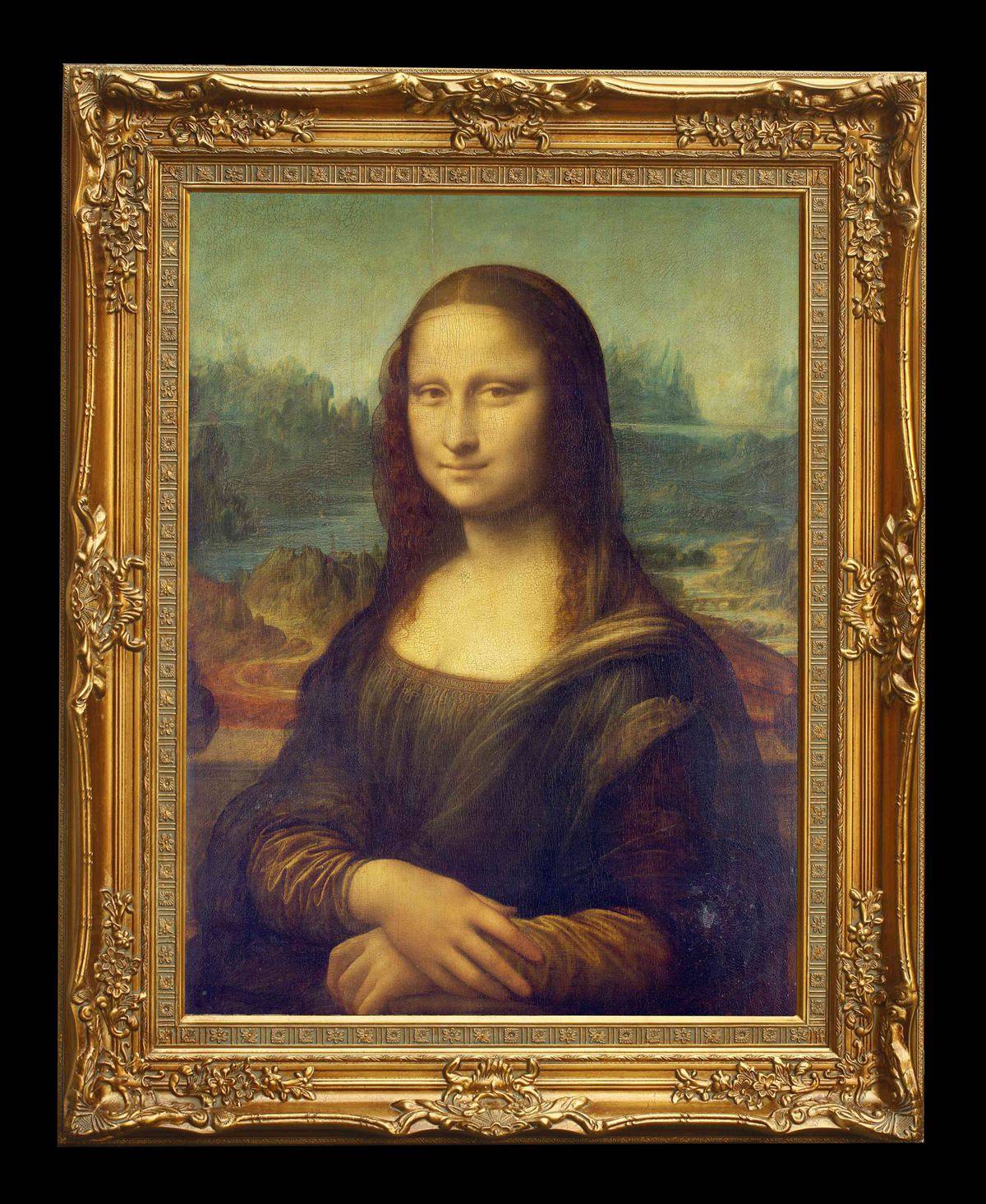 欧洲古典油画达芬奇蒙娜丽莎大芬油画村来图片定制复古艺术画框
