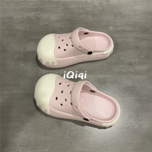 冰激凌卡通洞洞鞋女夏季
