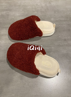 七七主人家 简约风包头毛绒棉拖鞋女2025秋冬季室内保暖毛毛鞋女
