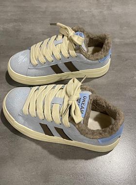 七七主人家 棉鞋女2024冬季新款爆款鞋子女加绒保暖板鞋女款原创