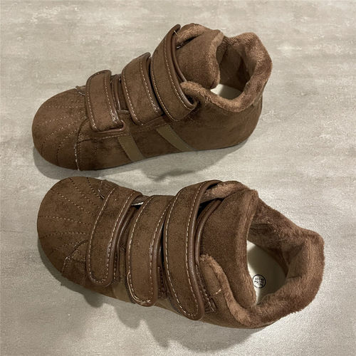 翻毛皮高帮鞋子女冬季保暖