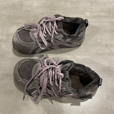 七七主人家加绒德训鞋女冬季