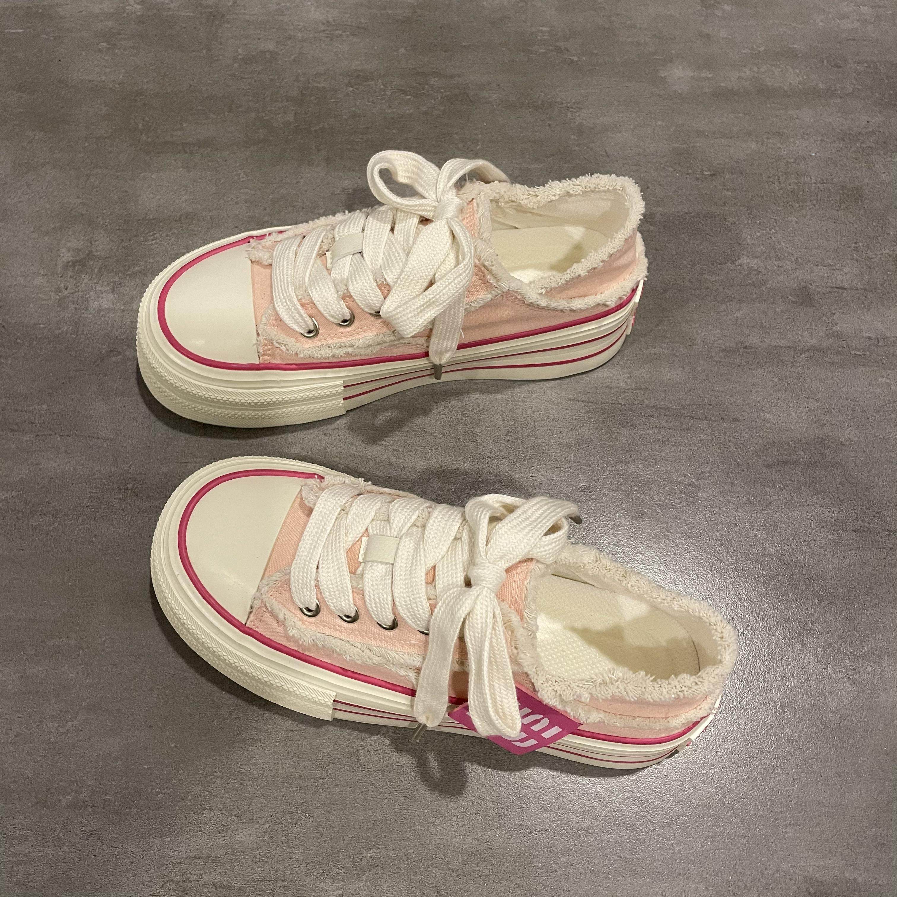 七七主人家甜妹粉色两穿帆布鞋女2024夏季新款透气薄款可踩鞋子女,女鞋,帆布鞋,淘宝优惠券,粉丝福利购,淘宝优惠卷