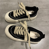 黑色鞋 子女加绒保暖二棉鞋 女简约百搭休闲德训鞋 七七主人家 板鞋