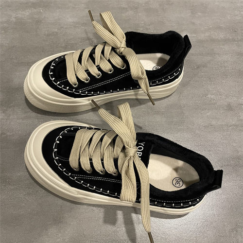 二棉鞋女简约百搭休闲德训鞋