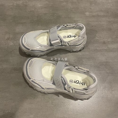 七七主人家 镂空玛丽珍鞋子女夏季透气运动鞋时尚休闲网面凉鞋女