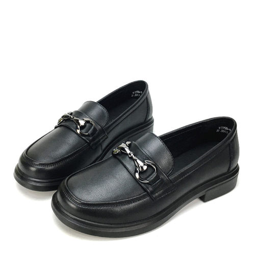 冰洁低跟粗跟乐福鞋休闲