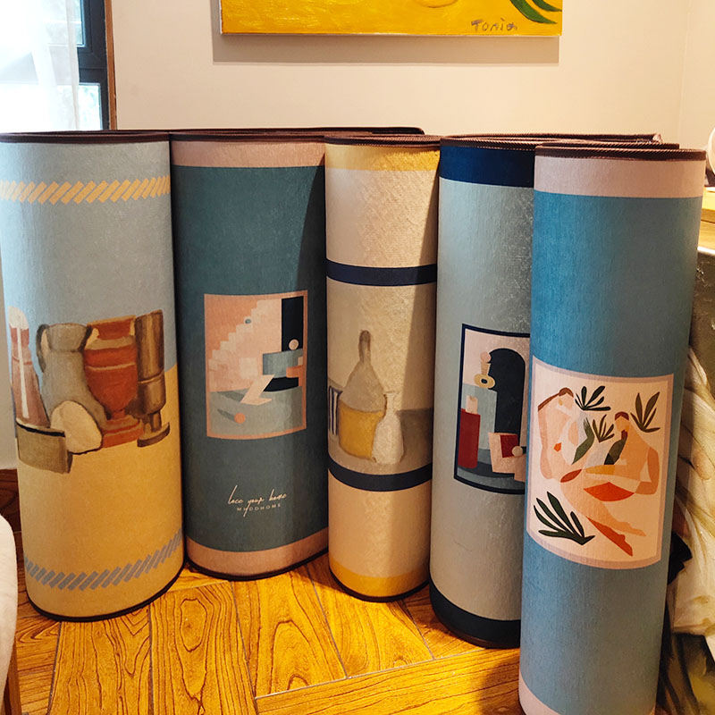 棉花大盗定制防水蓝色异形卡垫子