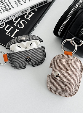 Fiterme新设计潮流ins皮质耳机保护套适用苹果airpods pro324二/三代指环扣挂钩女个性男防摔软壳高级感小众