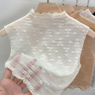 假领子女百搭假领春秋高档衬衫领配毛衣2023新款蕾丝秋冬打底内搭