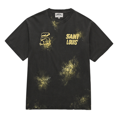 实体现货 Sssaint Louis Cigar wolf 手工做旧泼墨雪茄狼tee