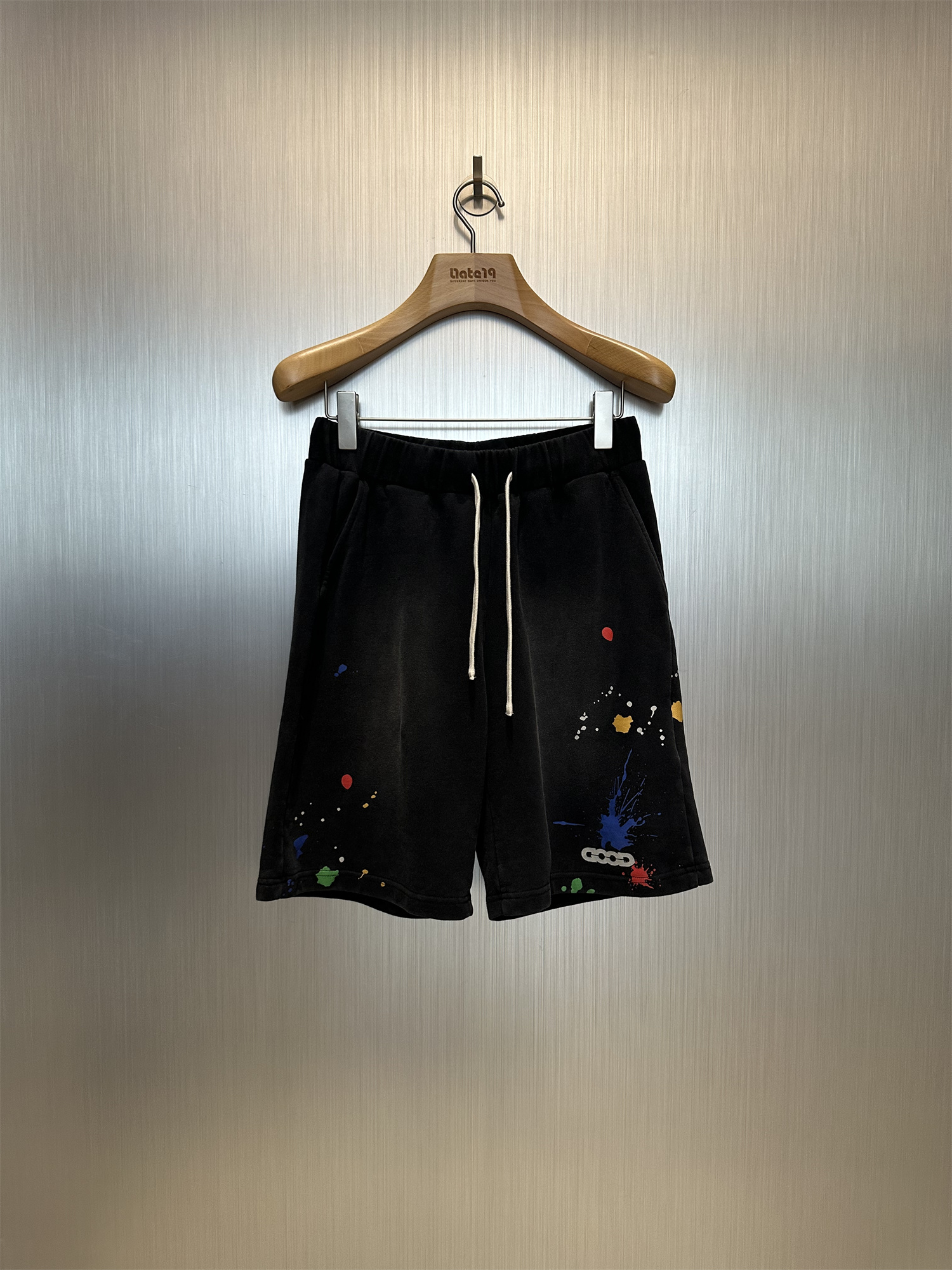 实体现货 GoodBrand Gavin 泼墨做旧印花运动宽松短裤休闲