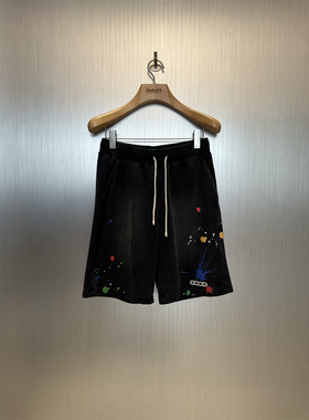 实体现货 GoodBrand Gavin 泼墨做旧印花运动宽松短裤休闲