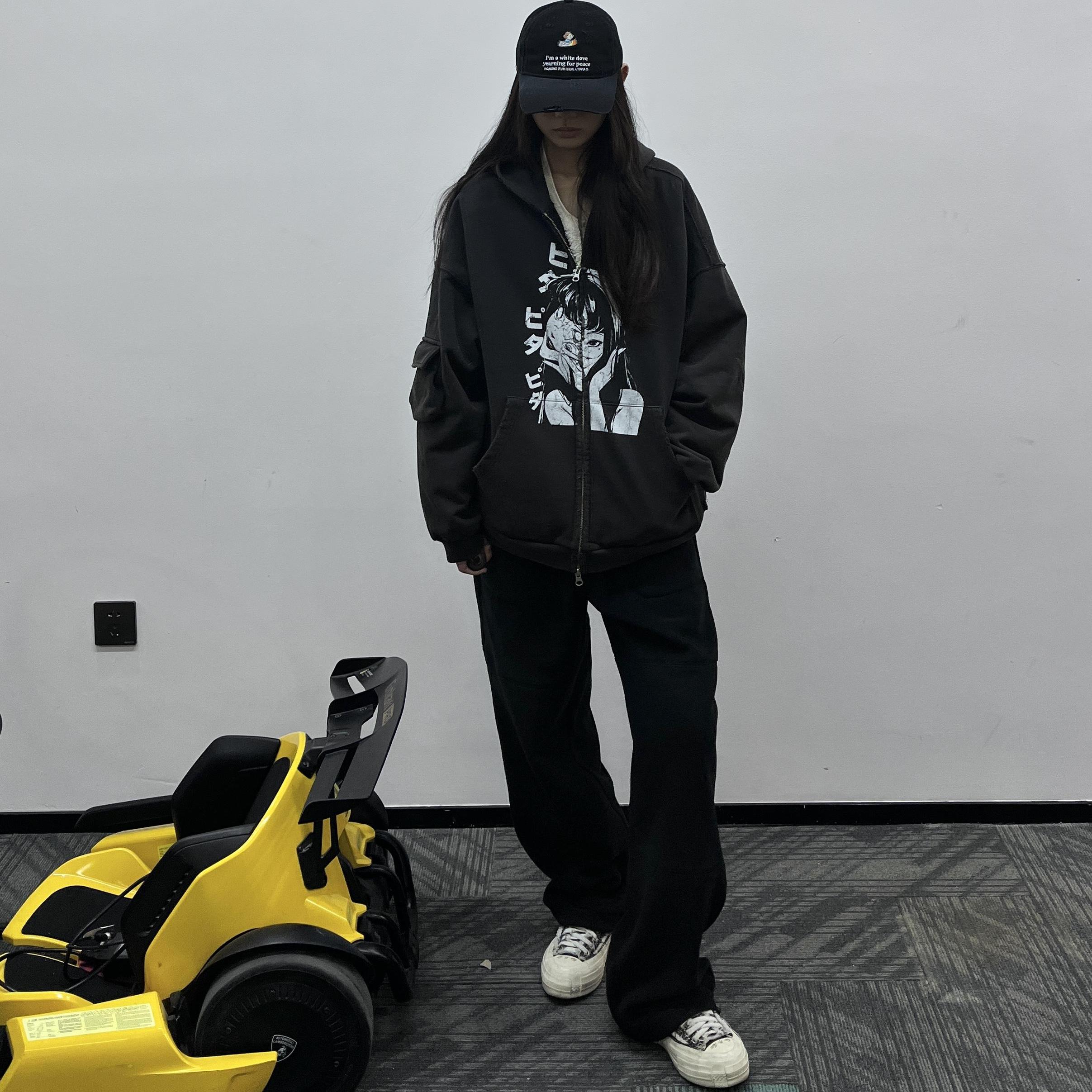 实体现货 Purey 摇粒绒加厚抽绳解构多口袋卫裤