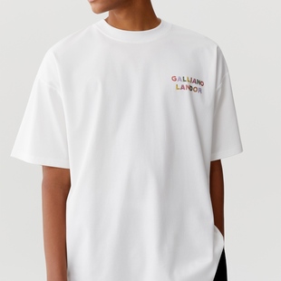 GL水钻短袖 实体现货 彩虹闪钻水钻短袖 Landor TEE Galliano