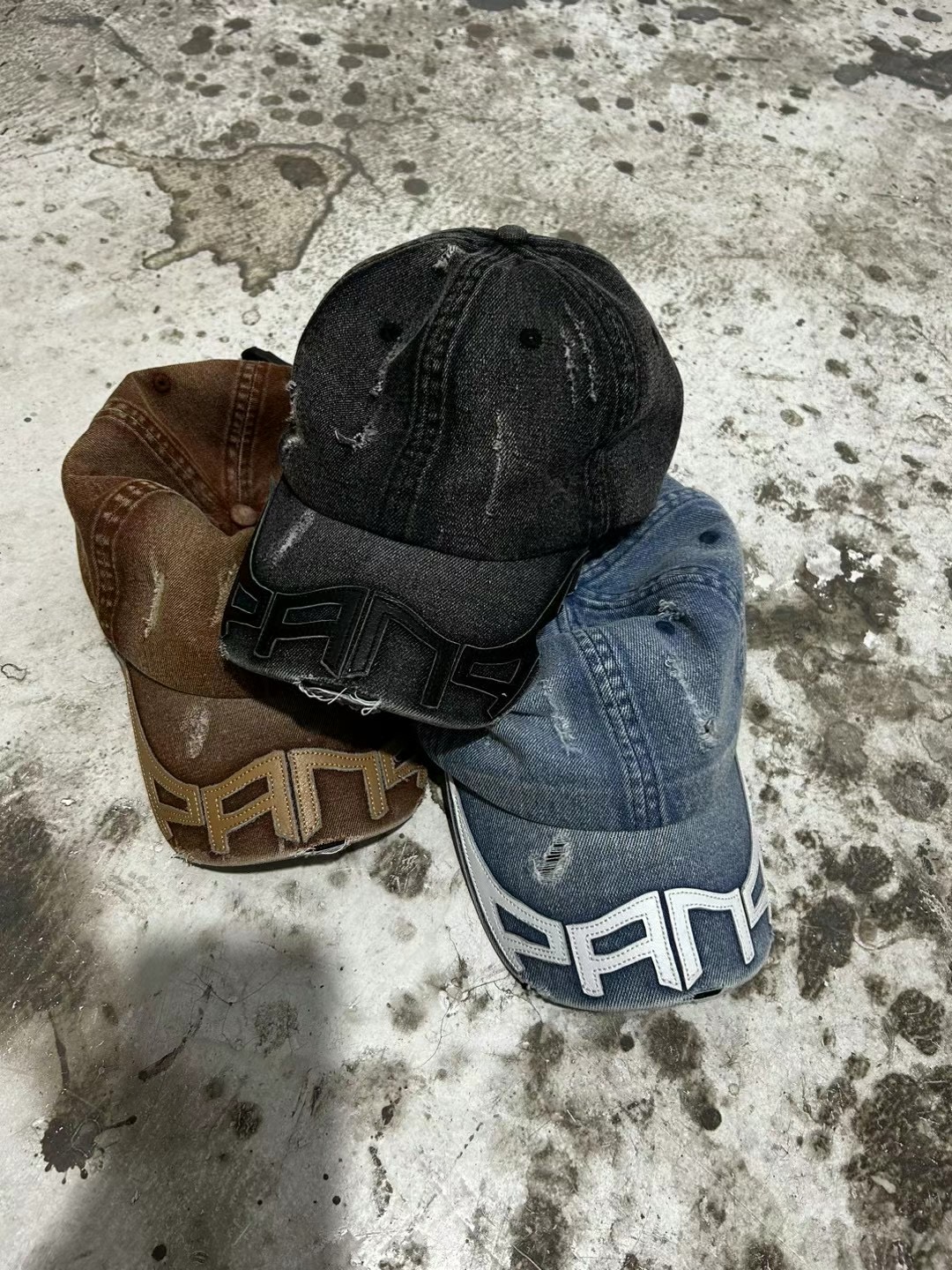 PANQ皮质logo可调鸭舌帽