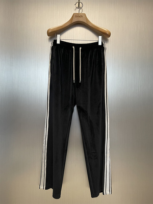 GALLIANOLANDOR丝绒拼接卫裤